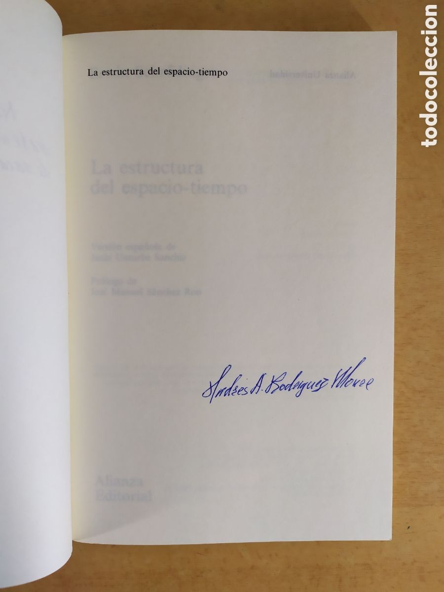 Libros de segunda mano de ciencias: LA ESTRUCTURA DEL ESPACIO-TIEMPO / ERWIN SCHR&Ouml;DINGER / 1992. ALIANZA - Foto 3