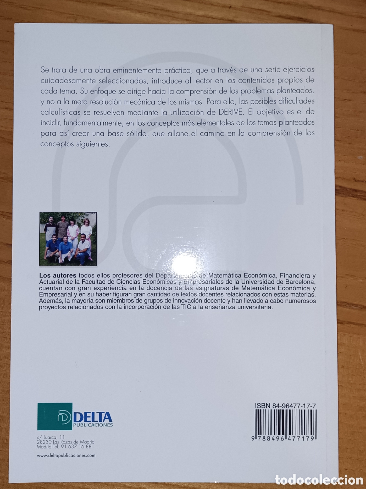 Libros de segunda mano de ciencias: Matem&aacute;tica econ&oacute;mica. Un enfoque pr&aacute;ctico con Derive. - Foto 2