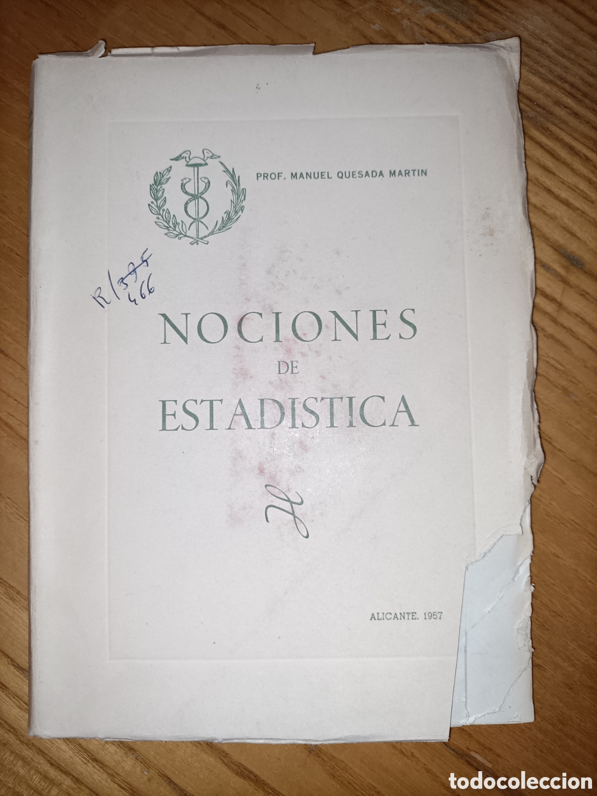 Libros de segunda mano de ciencias: Nociones de estad&iacute;stica. Manuel Quesada Mart&iacute;n. 1957 - Foto 1