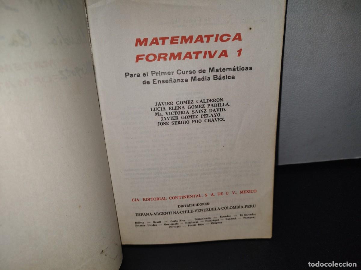 Libros de segunda mano de ciencias: 70- MATEM&Aacute;TICA FORMATIVA 1 - JAVIER G&Oacute;MEZ CALDER&Oacute;N - Foto 3