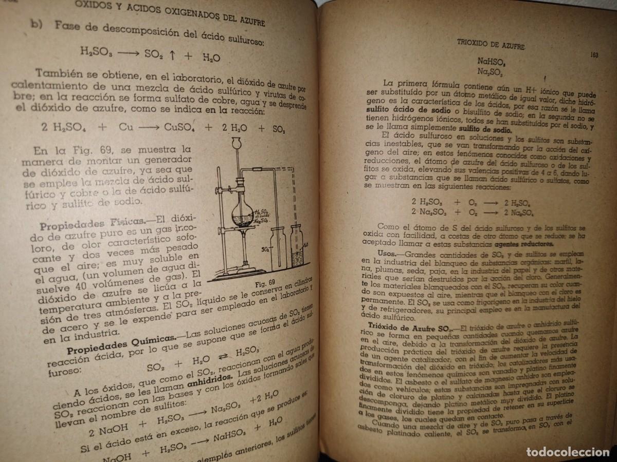Libros de segunda mano de ciencias: 70- CURSO ELEMENTAL DE QU&Iacute;MICA - ING. R. DOM&Iacute;NGUEZ R. - 1948 - Foto 10