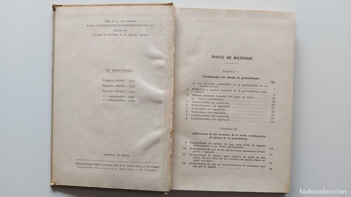Libros de segunda mano de ciencias: MANUALES TECNICOS LABOR (CALCULO DE PROBABILIDADES) - Foto 4