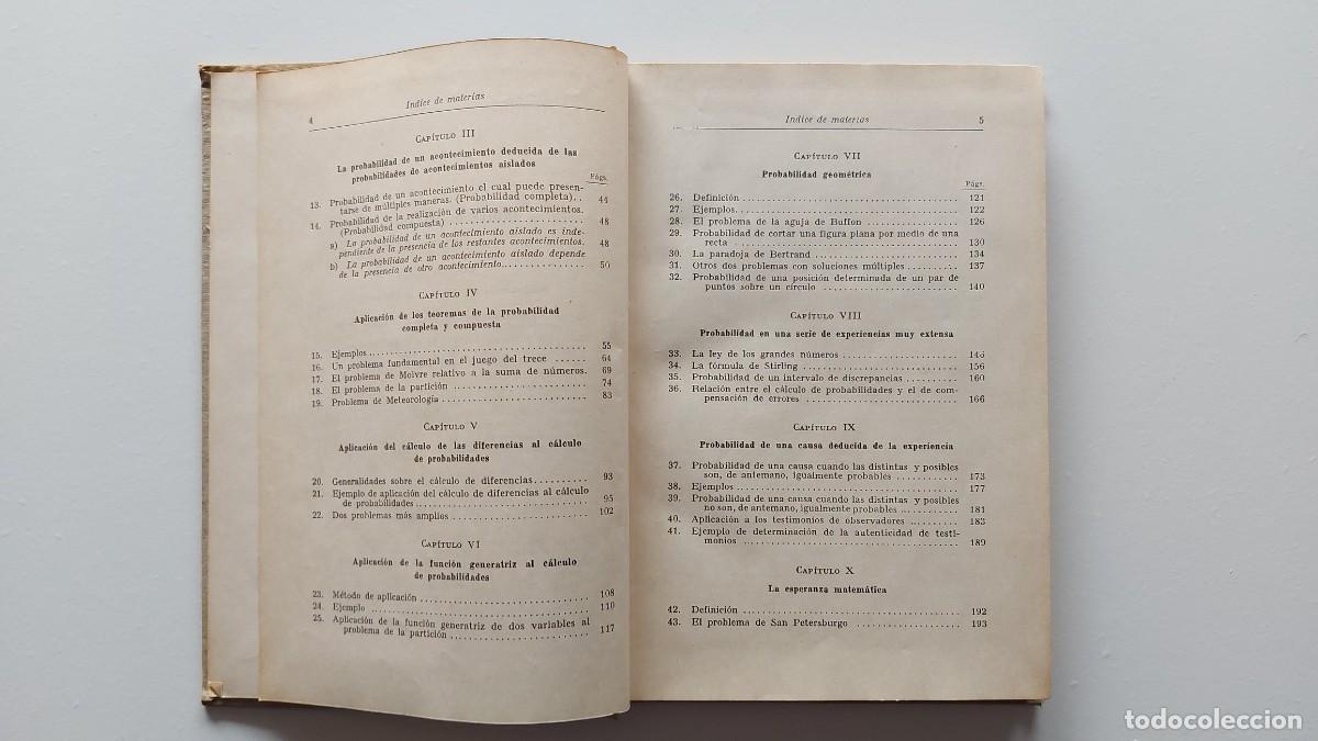 Libros de segunda mano de ciencias: MANUALES TECNICOS LABOR (CALCULO DE PROBABILIDADES) - Foto 5