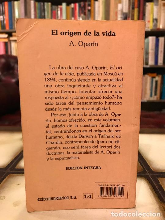 Libros de segunda mano: El origen de la vida. A. Oparin. PEDIDO M&Iacute;NIMO 5&euro; - Foto 2