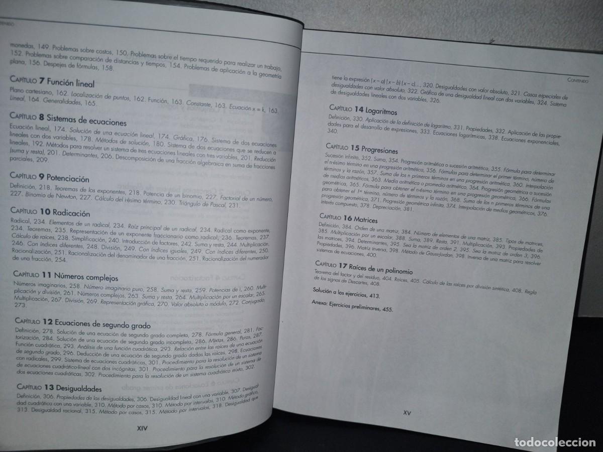Libros de segunda mano de ciencias: 29- &Aacute;LGEBRA. COLEGIO NACIONAL DE MATEM&Aacute;TICAS - PEARSON - 2009 - Foto 5