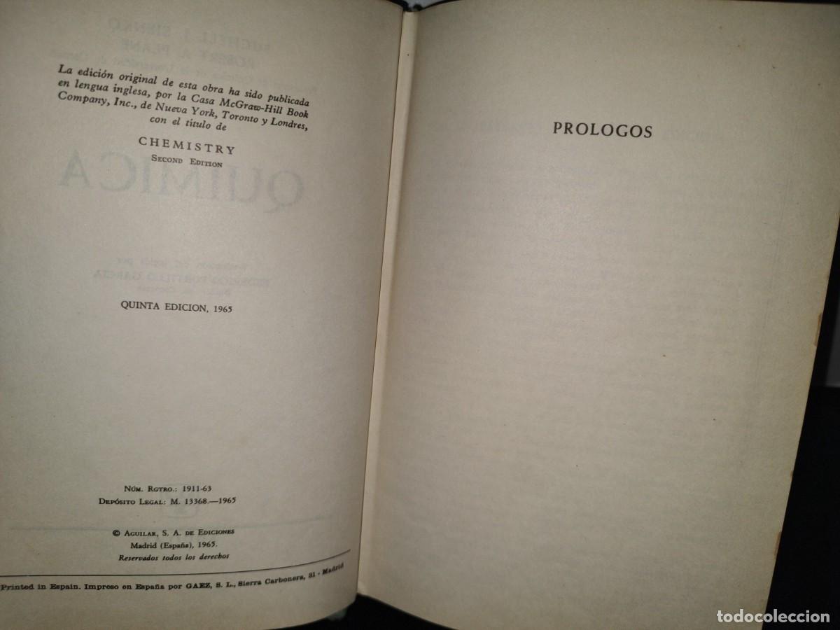 Libros de segunda mano de ciencias: 71- QU&Iacute;MICA - MICHELL J. SIENKO, ROBERT A. PLANE - 1965 - Foto 4