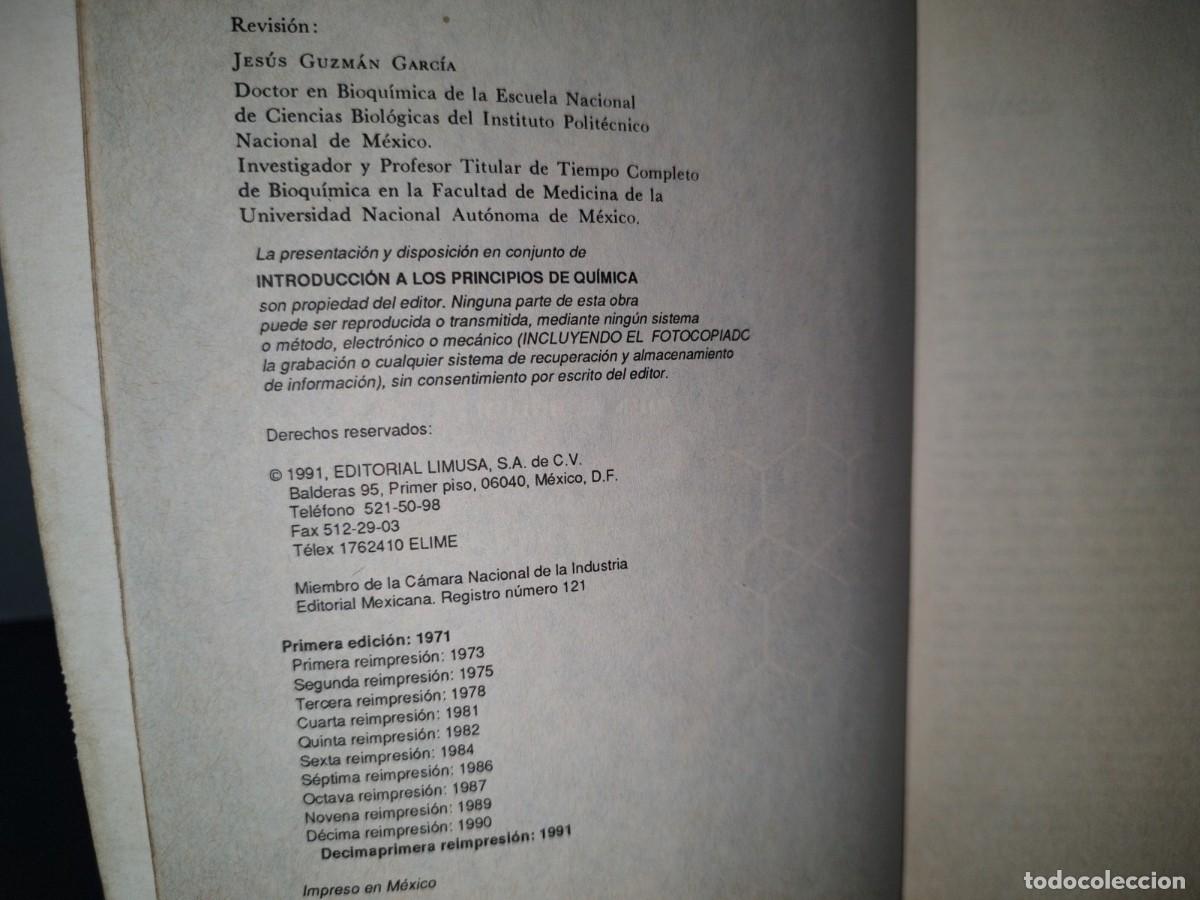 Libros de segunda mano de ciencias: 71- INTRODUCCI&Oacute;N A LOS PRINCIPIOS DE QU&Iacute;MICA - JOHN R. HOLUM - Foto 3