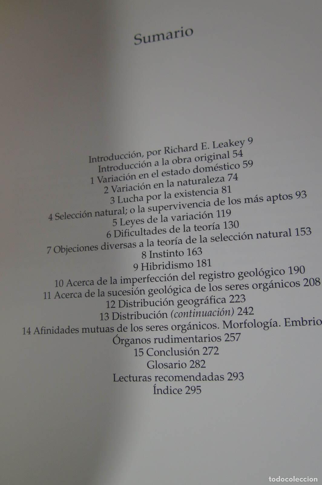 Libros de segunda mano: El origen de las especies. Darwin - Foto 2