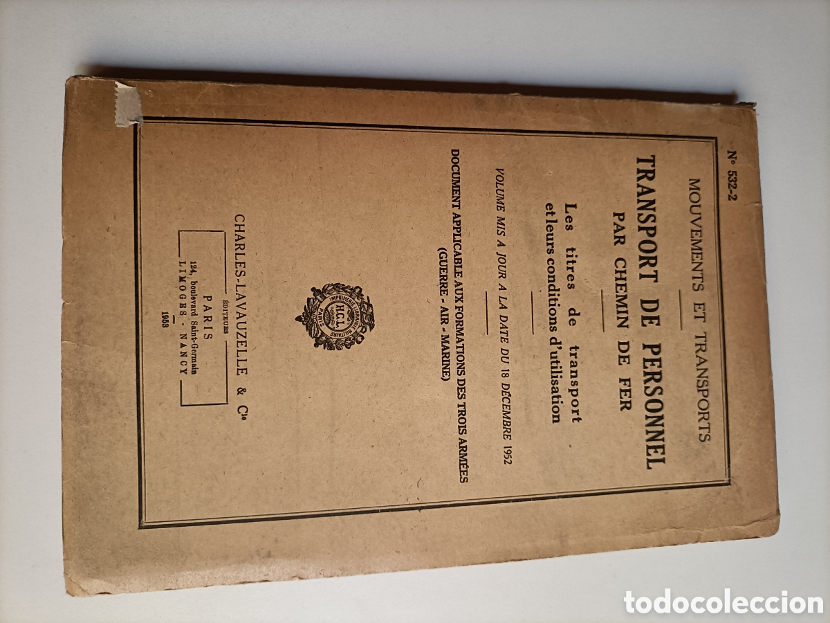 Libros de segunda mano de ciencias: Transport de personnel par cheminde Fer. .. Trenes - Foto 2