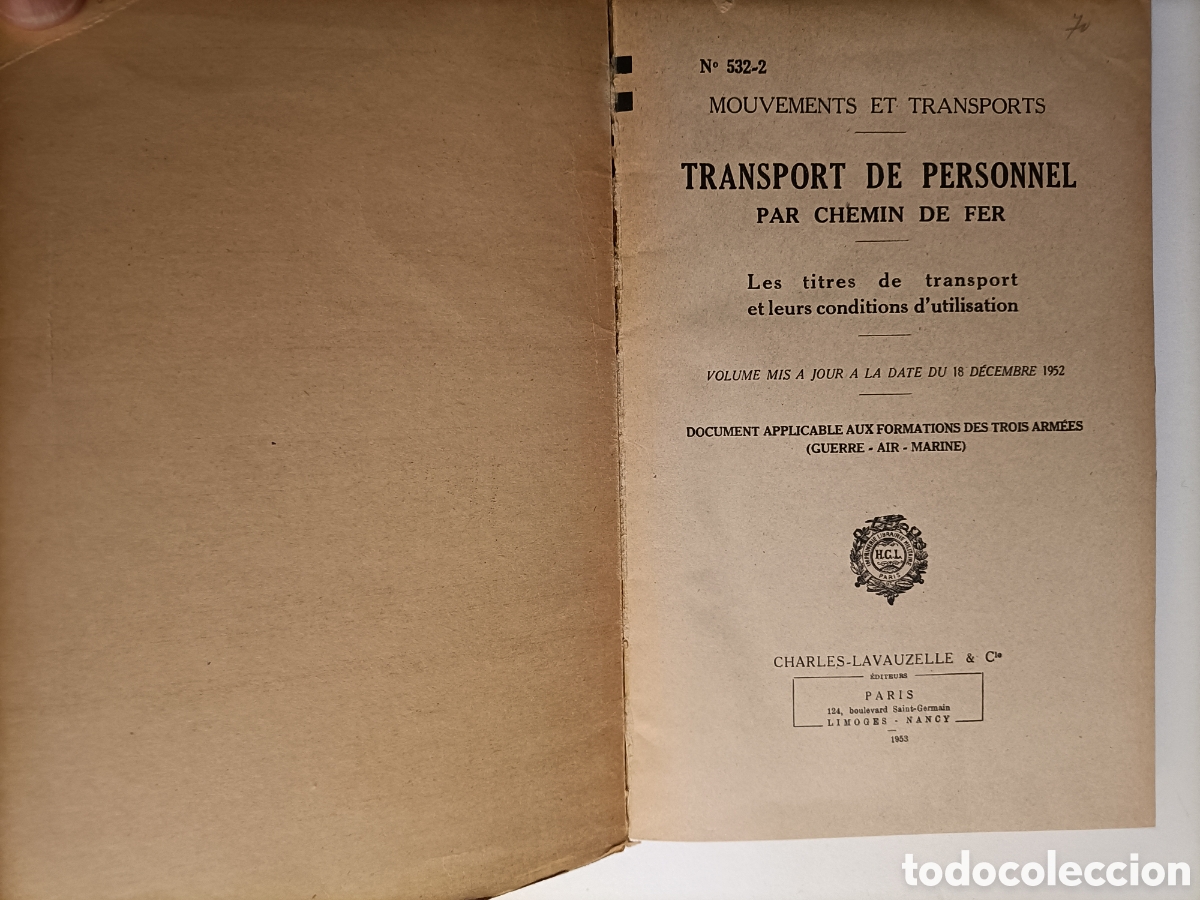 Libros de segunda mano de ciencias: Transport de personnel par cheminde Fer. .. Trenes - Foto 7