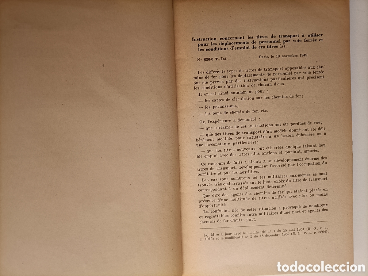 Libros de segunda mano de ciencias: Transport de personnel par cheminde Fer. .. Trenes - Foto 8