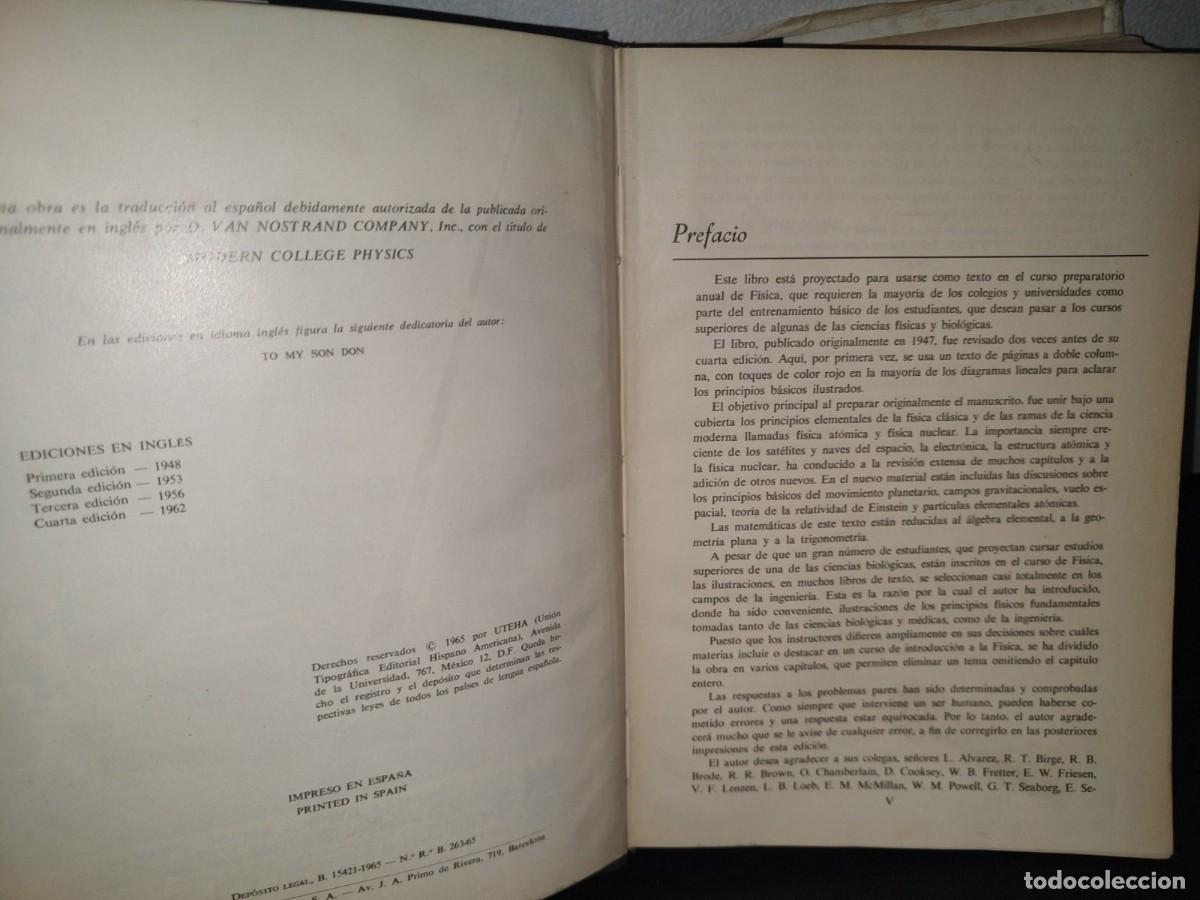 Libros de segunda mano de ciencias: 34- F&Iacute;SICA MODERNA - HARVEY E. WHITE - 1962 - Foto 5