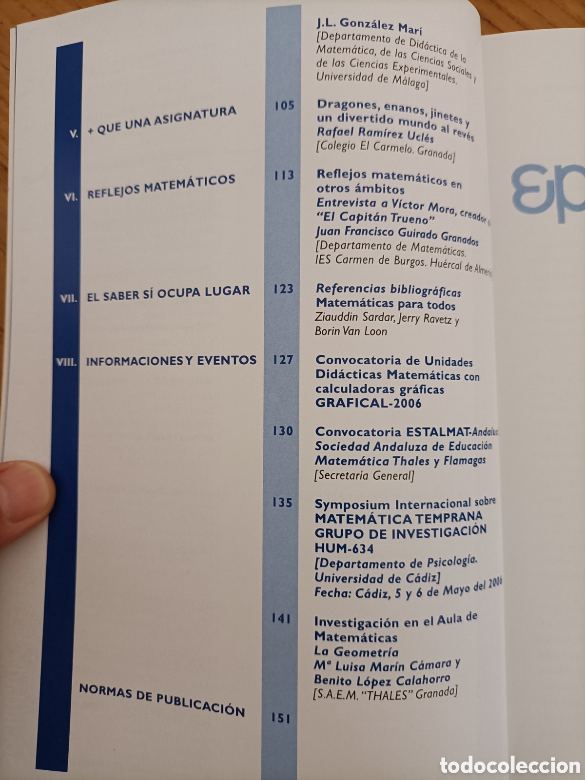 Libros de segunda mano de ciencias: Epsilon 61. 2005. Revista de matem&aacute;ticas - Foto 3