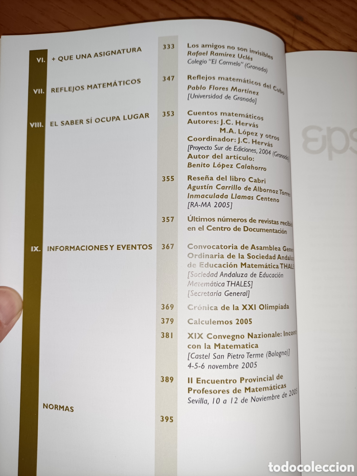 Libros de segunda mano de ciencias: Epsilon 58, 59 y 60. 2004. Revista de matem&aacute;ticas - Foto 4