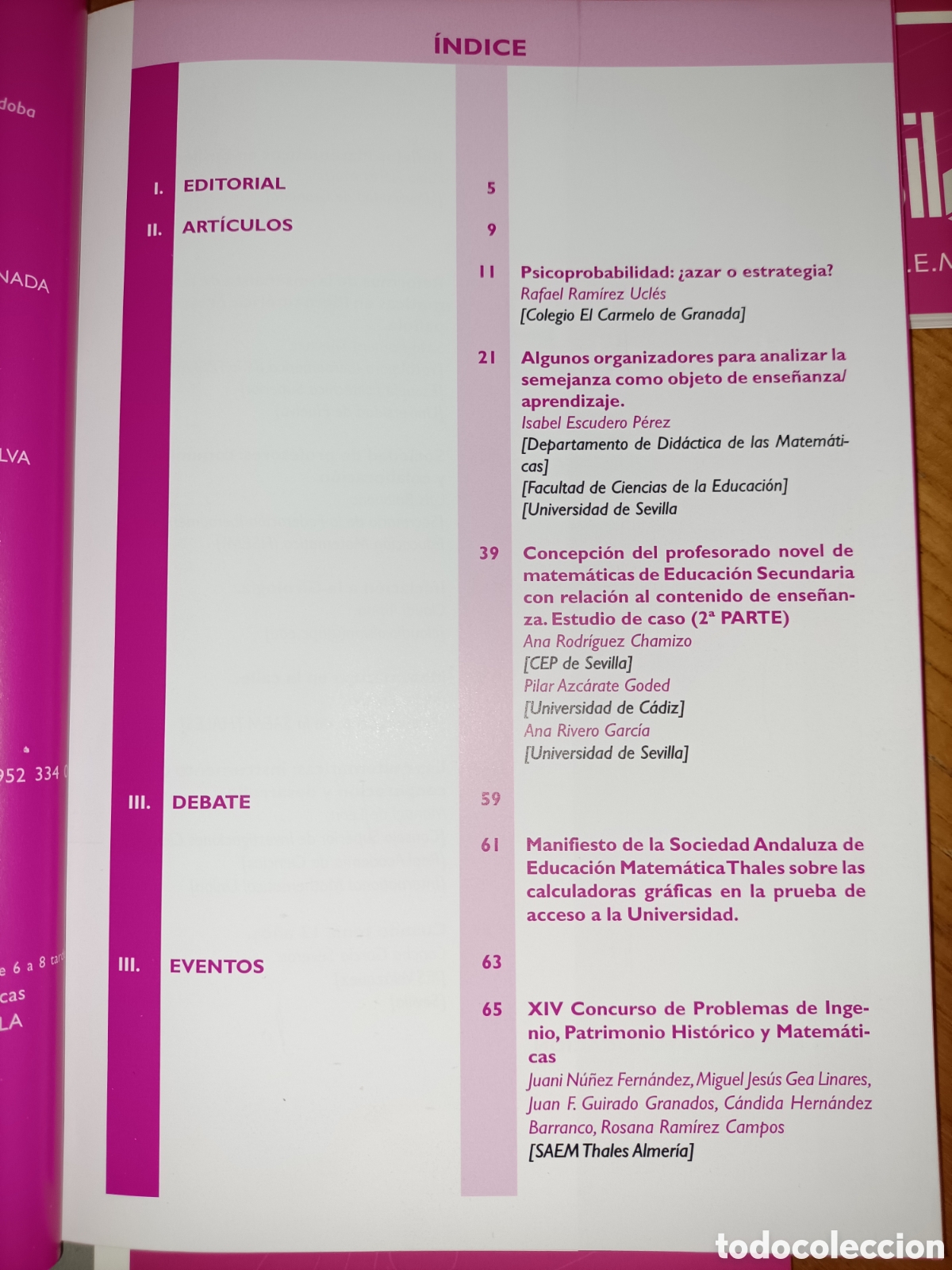 Libros de segunda mano de ciencias: Epsilon 64, 65 y 66. 2006. Revista de matem&aacute;ticas - Foto 2
