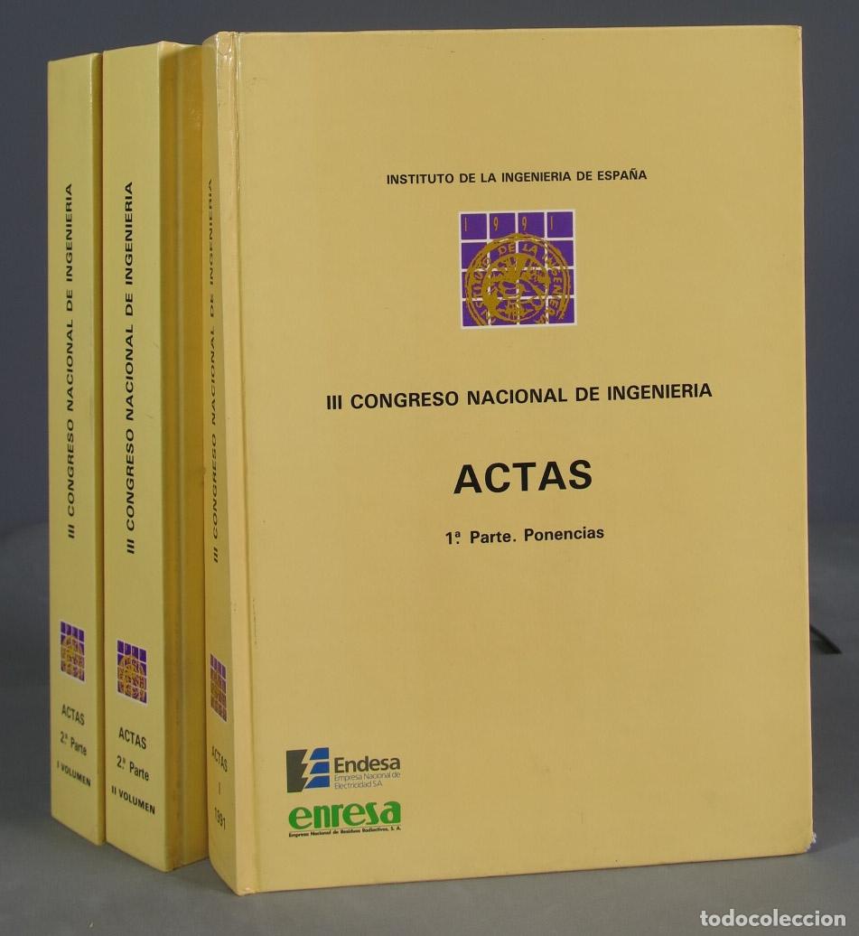 Libros de segunda mano de ciencias: III CONGRESO NACIONAL DE INGENIER&Iacute;A. 3 TOMOS - Foto 1