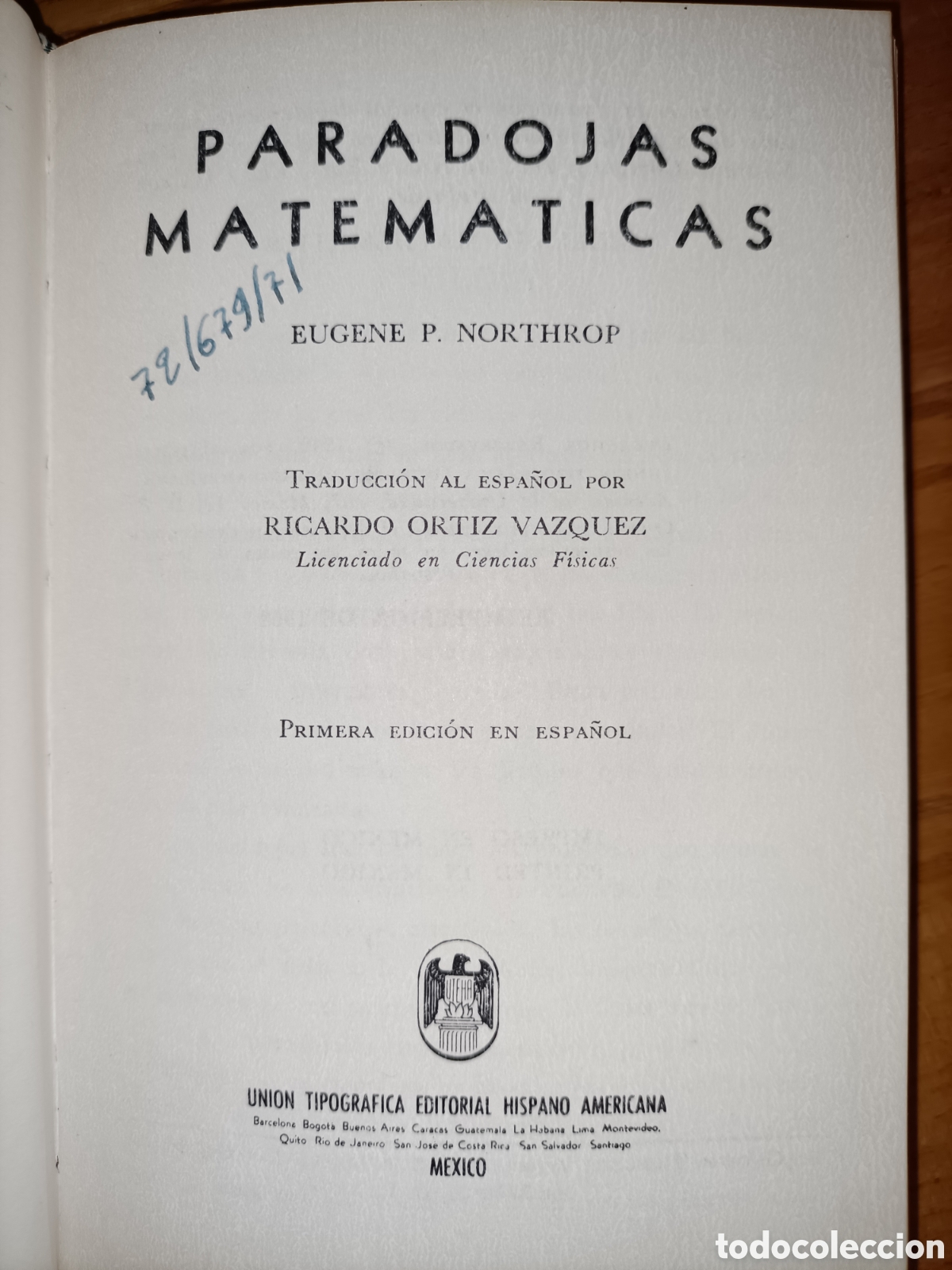Libros de segunda mano de ciencias: Paradojas matem&aacute;ticas. Northrop. UTEHA. - Foto 3