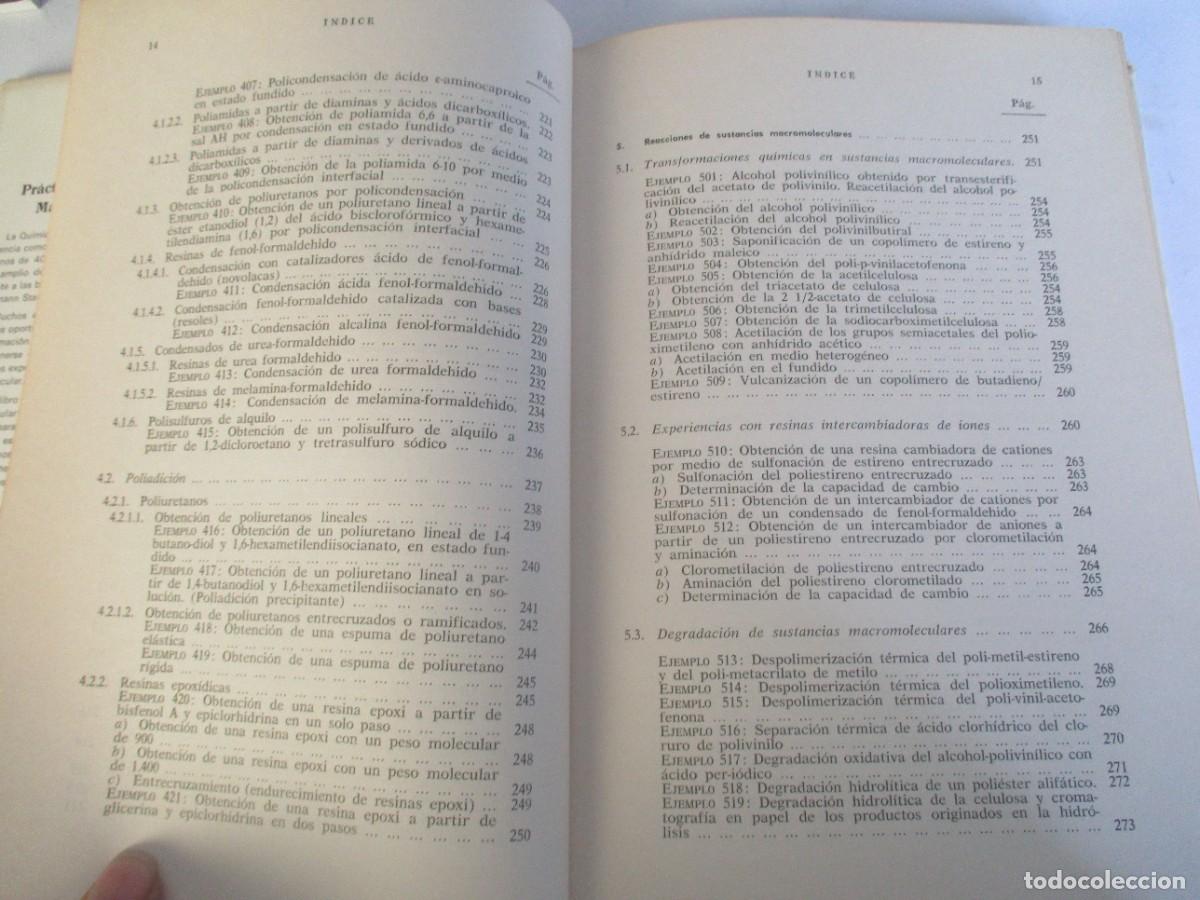 Libros de segunda mano de ciencias: BRAUN, CHERDRON , KERN Pr&aacute;cticas de qu&iacute;mica macromolecular W19595 - Foto 5