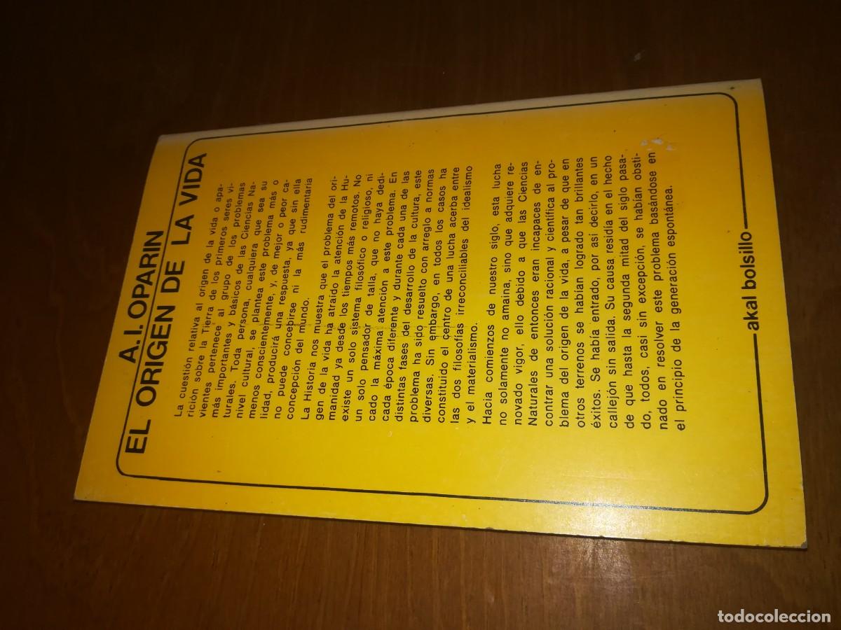 Libros de segunda mano: EL ORIGEN DE LA VIDA / A.I. OPARIN / CONS356 / AKAL - Foto 6