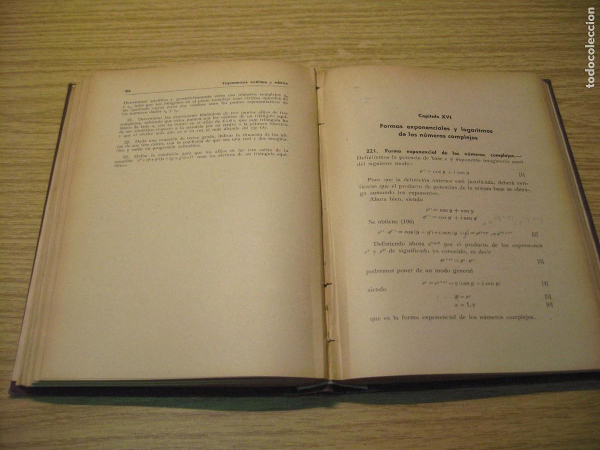 Libros de segunda mano de ciencias: TRIGONOMETRIA. RECTILINEA Y ESFERICA. ANTONIO S. SANCHEZ SERRANO. 1944 - Foto 10