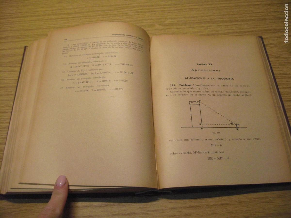 Libros de segunda mano de ciencias: TRIGONOMETRIA. RECTILINEA Y ESFERICA. ANTONIO S. SANCHEZ SERRANO. 1944 - Foto 11