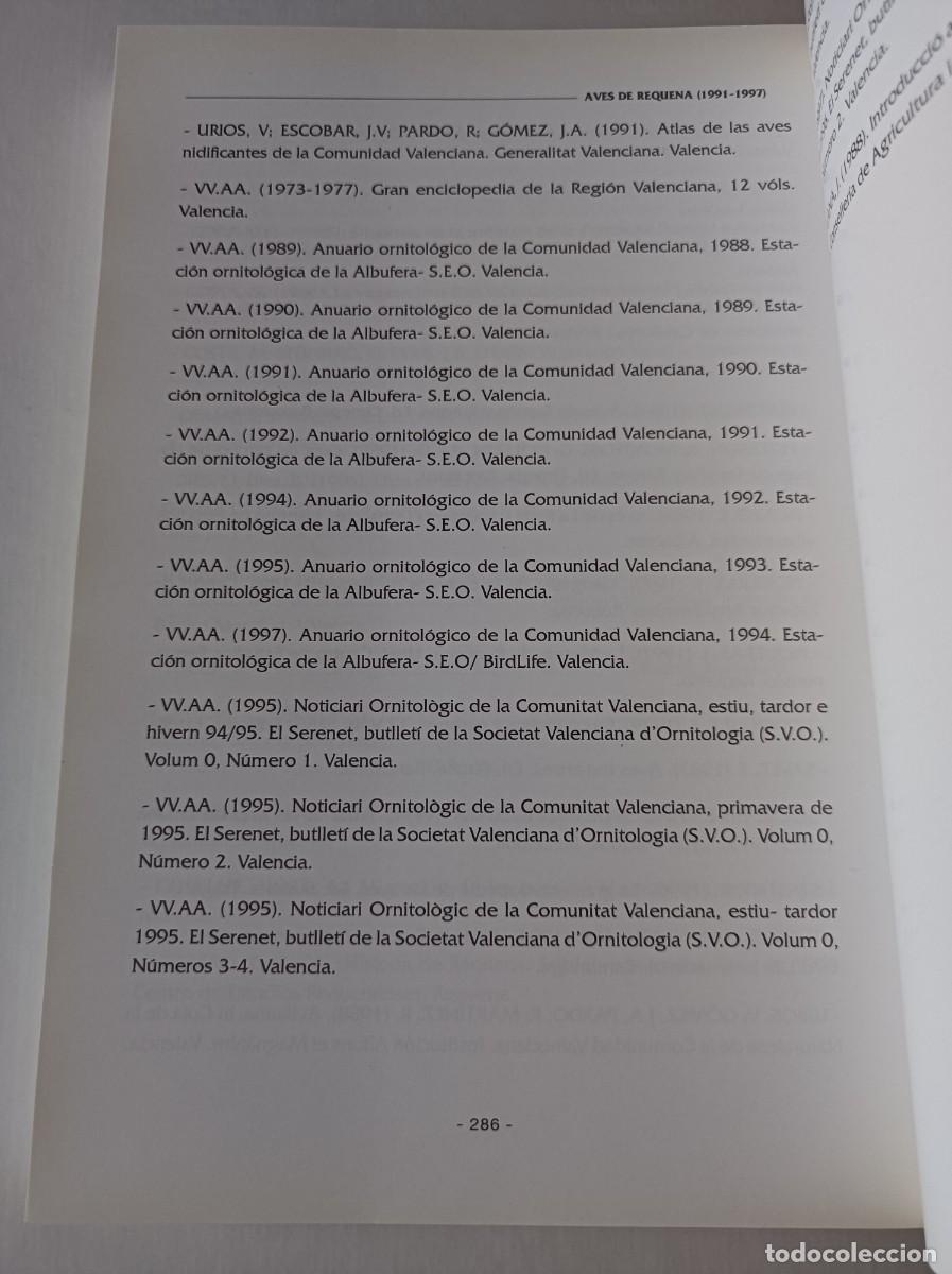 Libros de segunda mano: AVES DE REQUENA - JAVIER ARMERO IRANZO - Foto 25