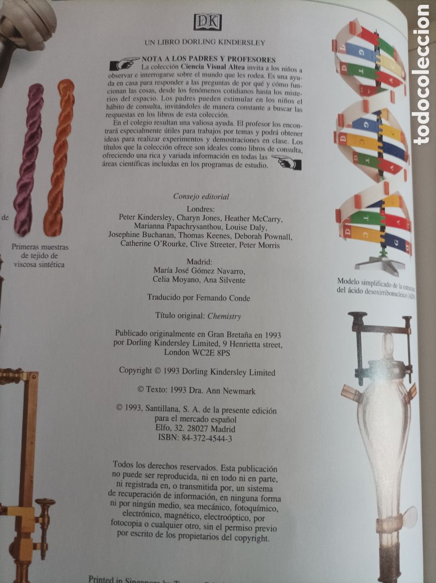 Libros de segunda mano de ciencias: Ciencia Visual Altea: Qu&iacute;mica / Ann Newmark. - Foto 3