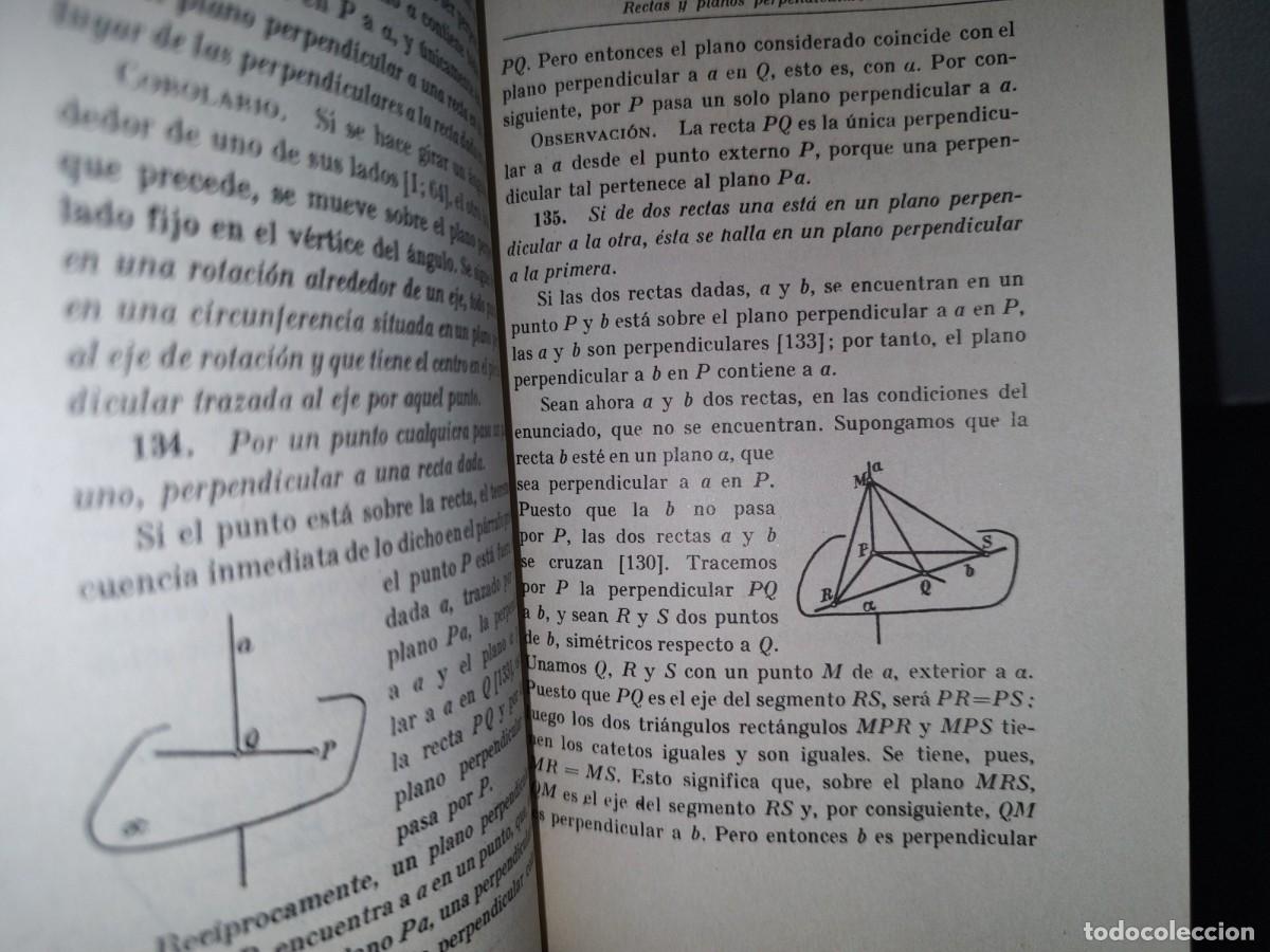 Libros de segunda mano de ciencias: 74- ELEMENTOS DE GEOMETR&Iacute;A. TOMO SEGUNDO - FRANCESCO SEVERI - 1958 - Foto 10