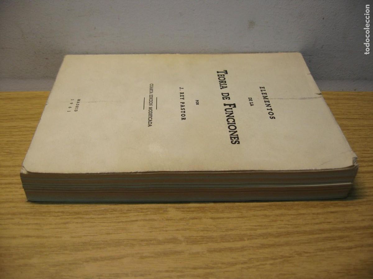 Libros de segunda mano de ciencias: ELEMENTOS DE LA TEORIA DE FUNCIONES. J.REY PASTOR. 1961. - Foto 3