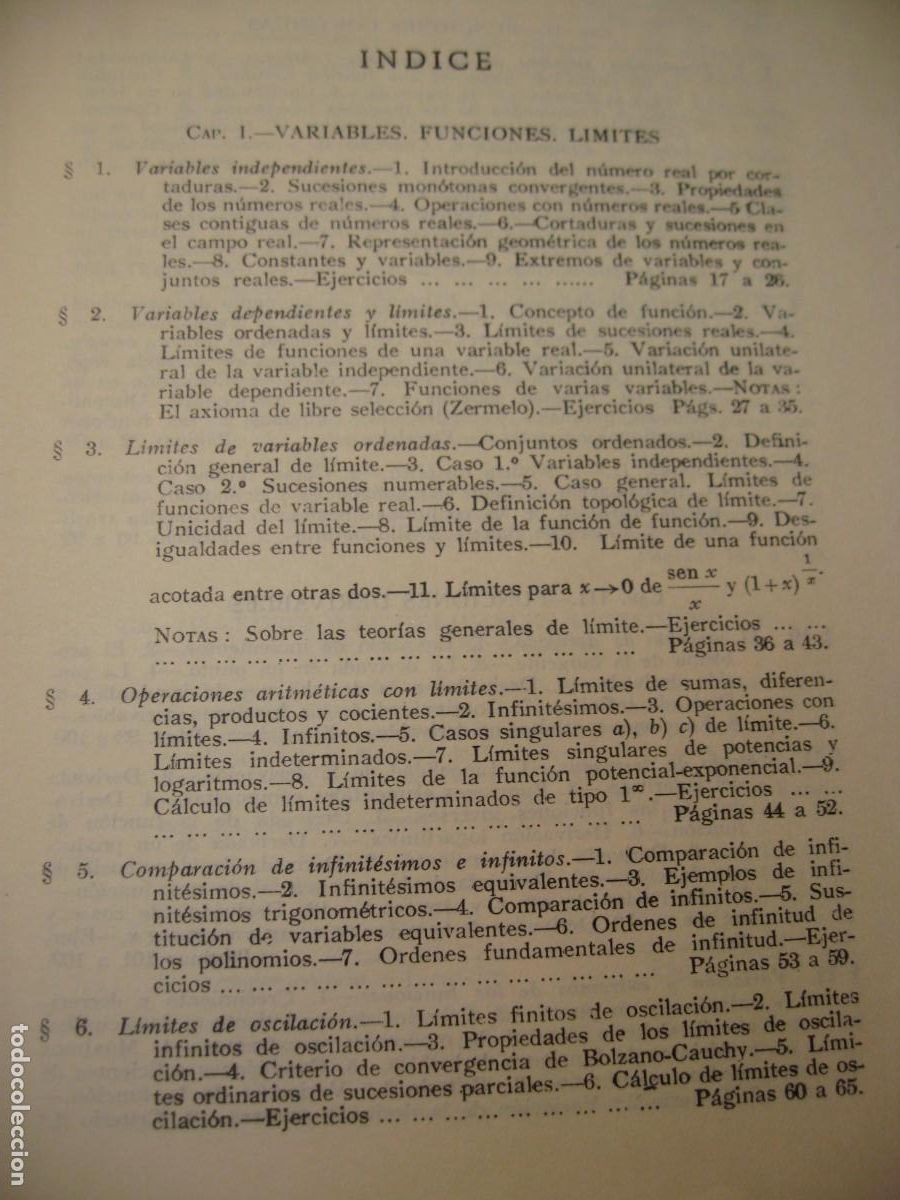 Libros de segunda mano de ciencias: ELEMENTOS DE LA TEORIA DE FUNCIONES. J.REY PASTOR. 1961. - Foto 7