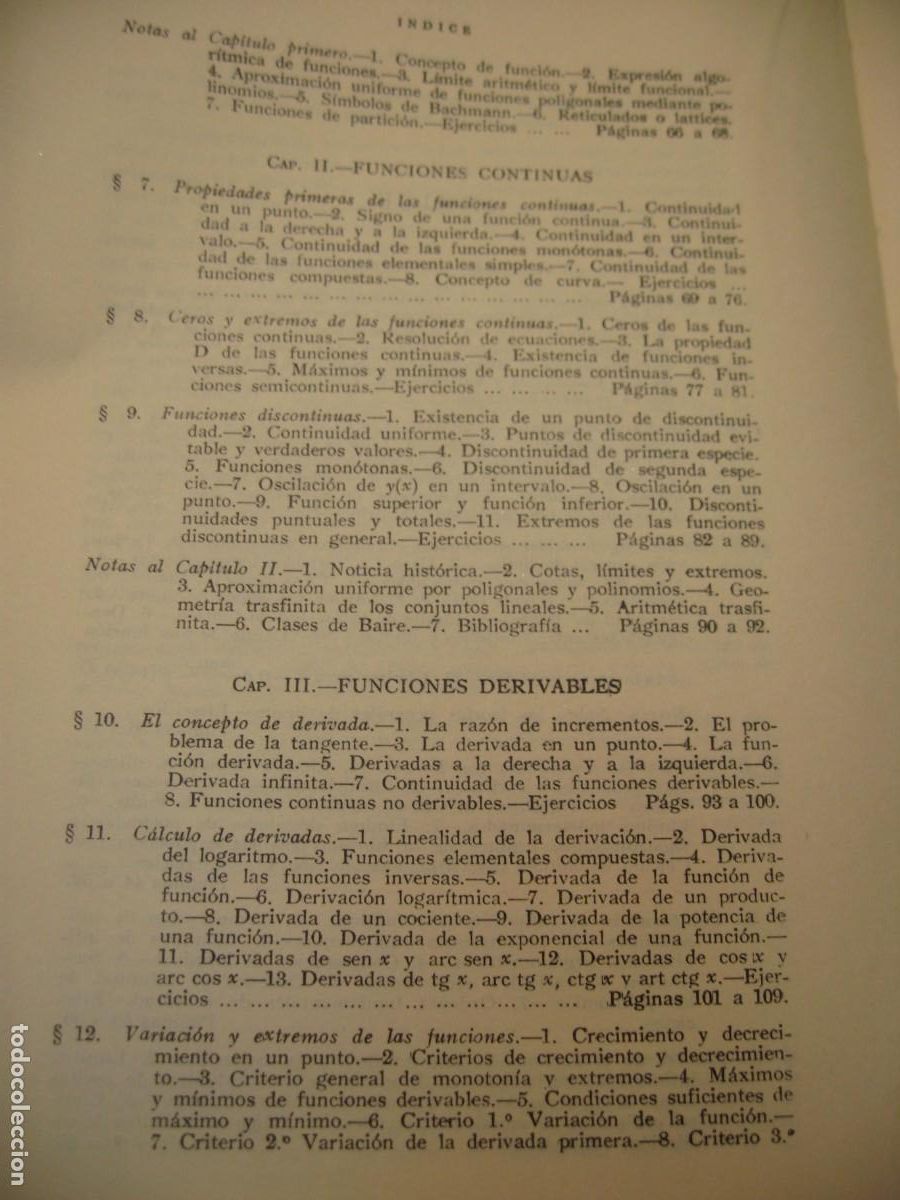Libros de segunda mano de ciencias: ELEMENTOS DE LA TEORIA DE FUNCIONES. J.REY PASTOR. 1961. - Foto 8