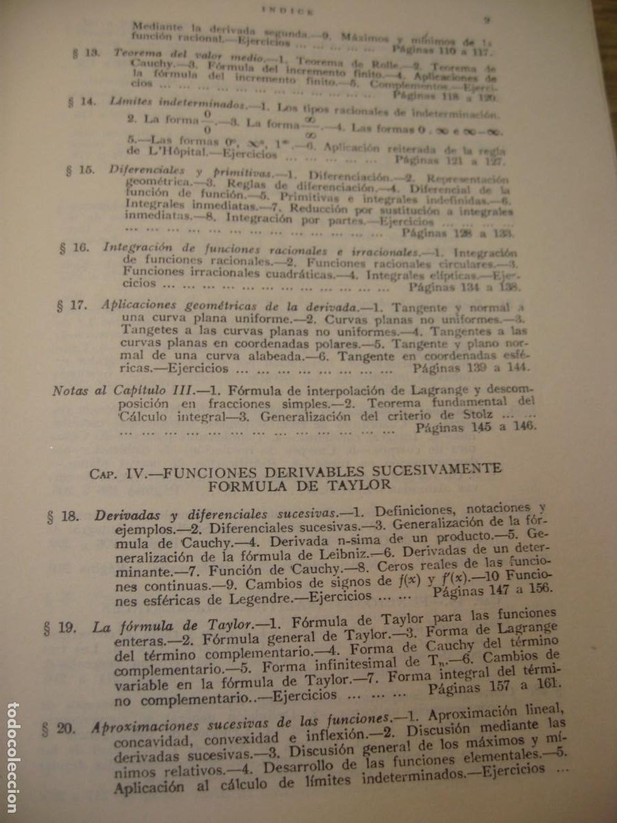Libros de segunda mano de ciencias: ELEMENTOS DE LA TEORIA DE FUNCIONES. J.REY PASTOR. 1961. - Foto 9