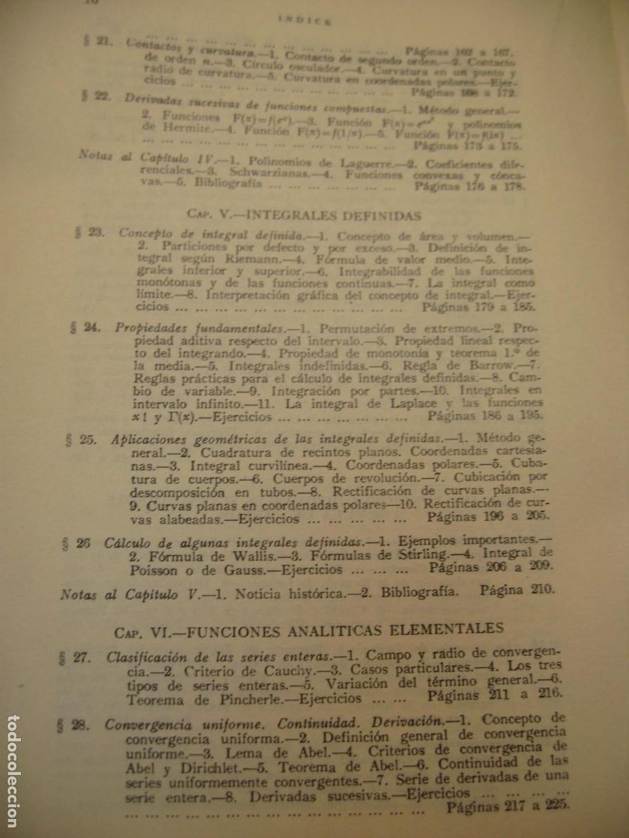 Libros de segunda mano de ciencias: ELEMENTOS DE LA TEORIA DE FUNCIONES. J.REY PASTOR. 1961. - Foto 10
