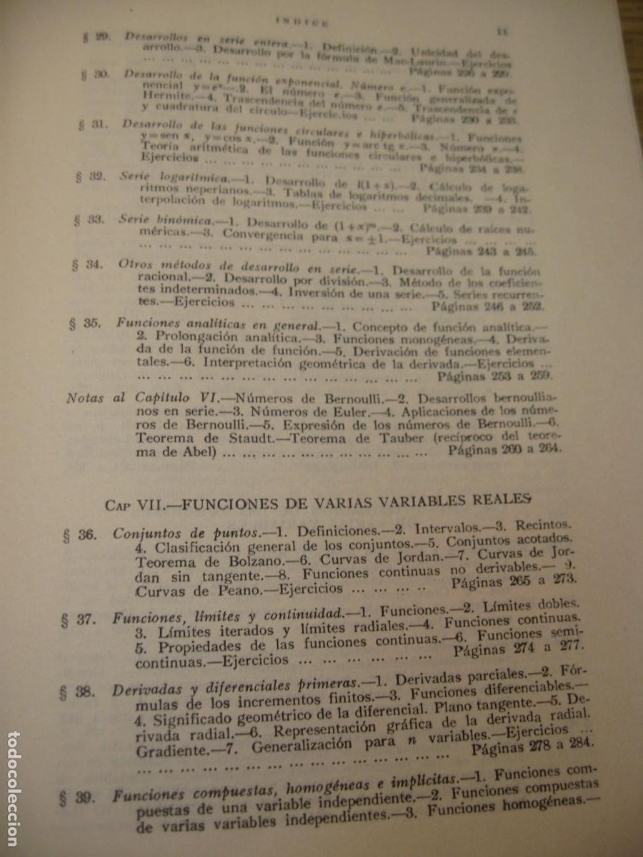 Libros de segunda mano de ciencias: ELEMENTOS DE LA TEORIA DE FUNCIONES. J.REY PASTOR. 1961. - Foto 11