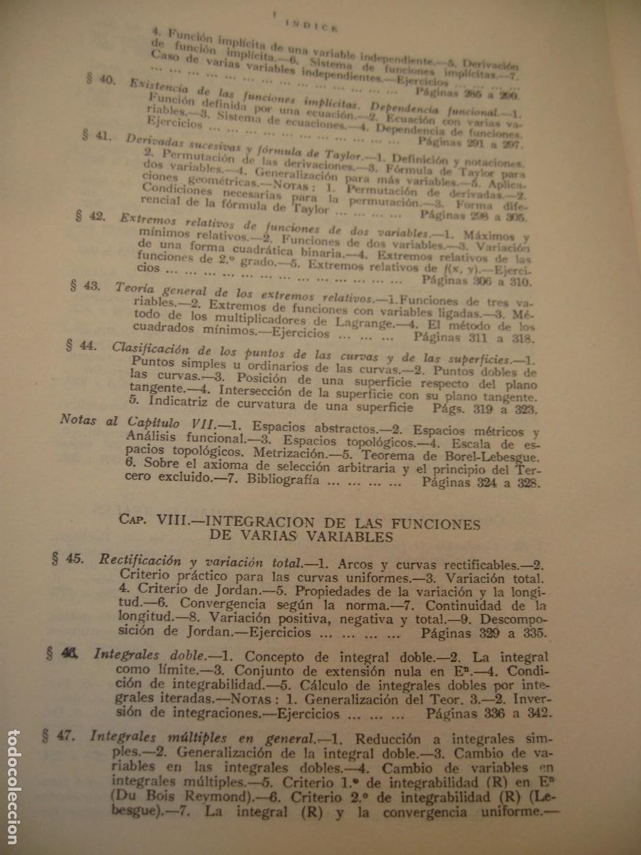Libros de segunda mano de ciencias: ELEMENTOS DE LA TEORIA DE FUNCIONES. J.REY PASTOR. 1961. - Foto 12