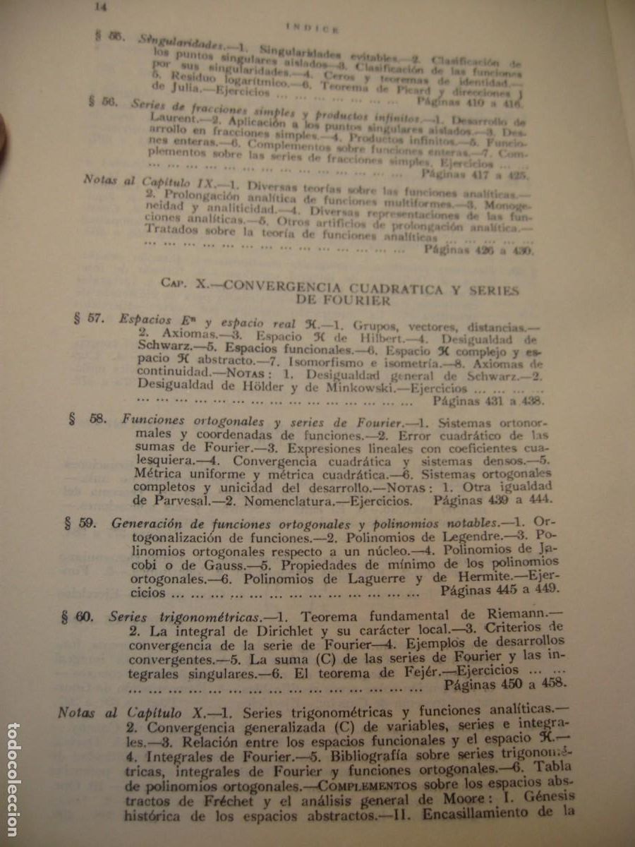 Libros de segunda mano de ciencias: ELEMENTOS DE LA TEORIA DE FUNCIONES. J.REY PASTOR. 1961. - Foto 14