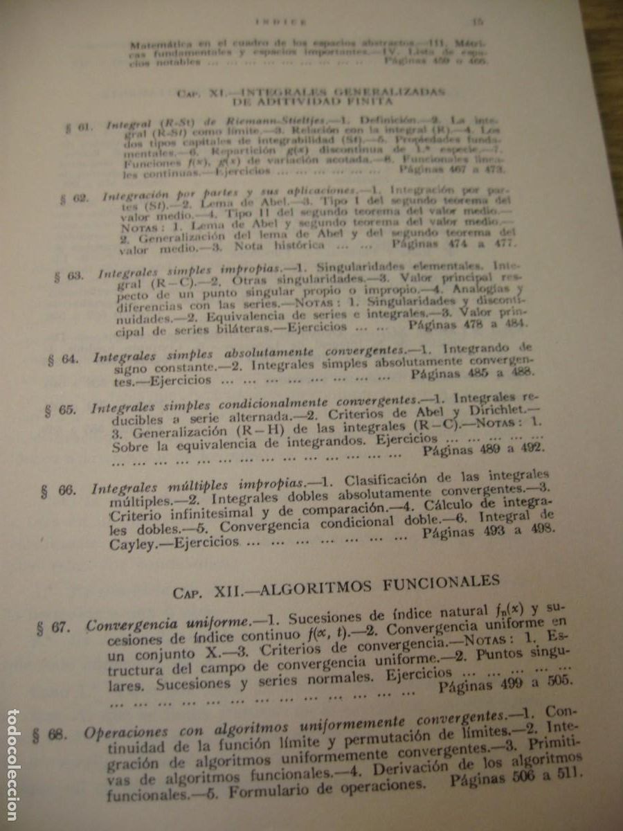 Libros de segunda mano de ciencias: ELEMENTOS DE LA TEORIA DE FUNCIONES. J.REY PASTOR. 1961. - Foto 15