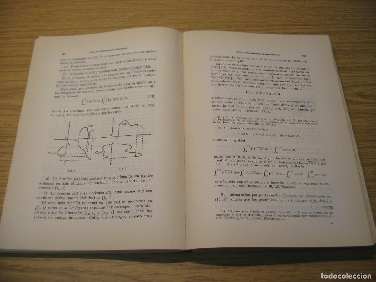 Libros de segunda mano de ciencias: ELEMENTOS DE LA TEORIA DE FUNCIONES. J.REY PASTOR. 1961. - Foto 19