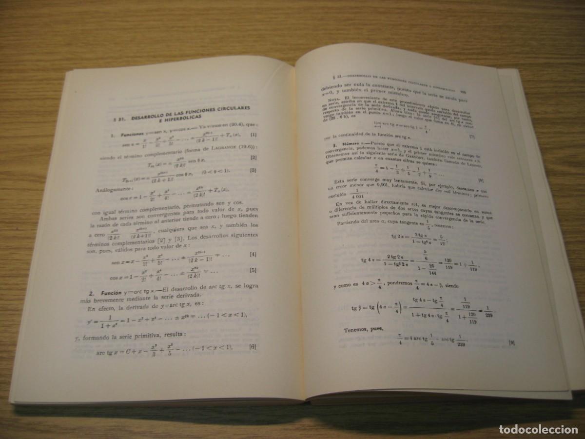 Libros de segunda mano de ciencias: ELEMENTOS DE LA TEORIA DE FUNCIONES. J.REY PASTOR. 1961. - Foto 20