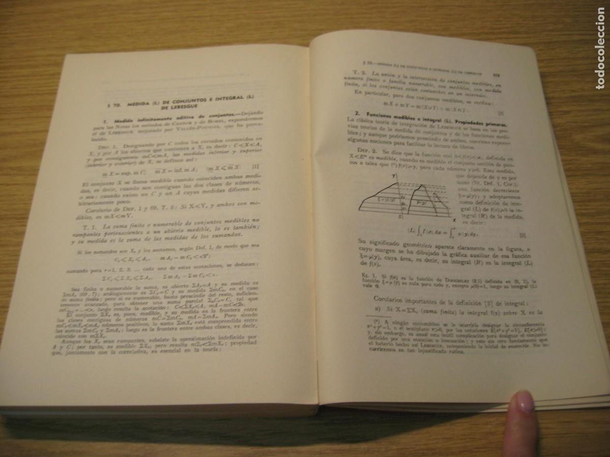Libros de segunda mano de ciencias: ELEMENTOS DE LA TEORIA DE FUNCIONES. J.REY PASTOR. 1961. - Foto 23