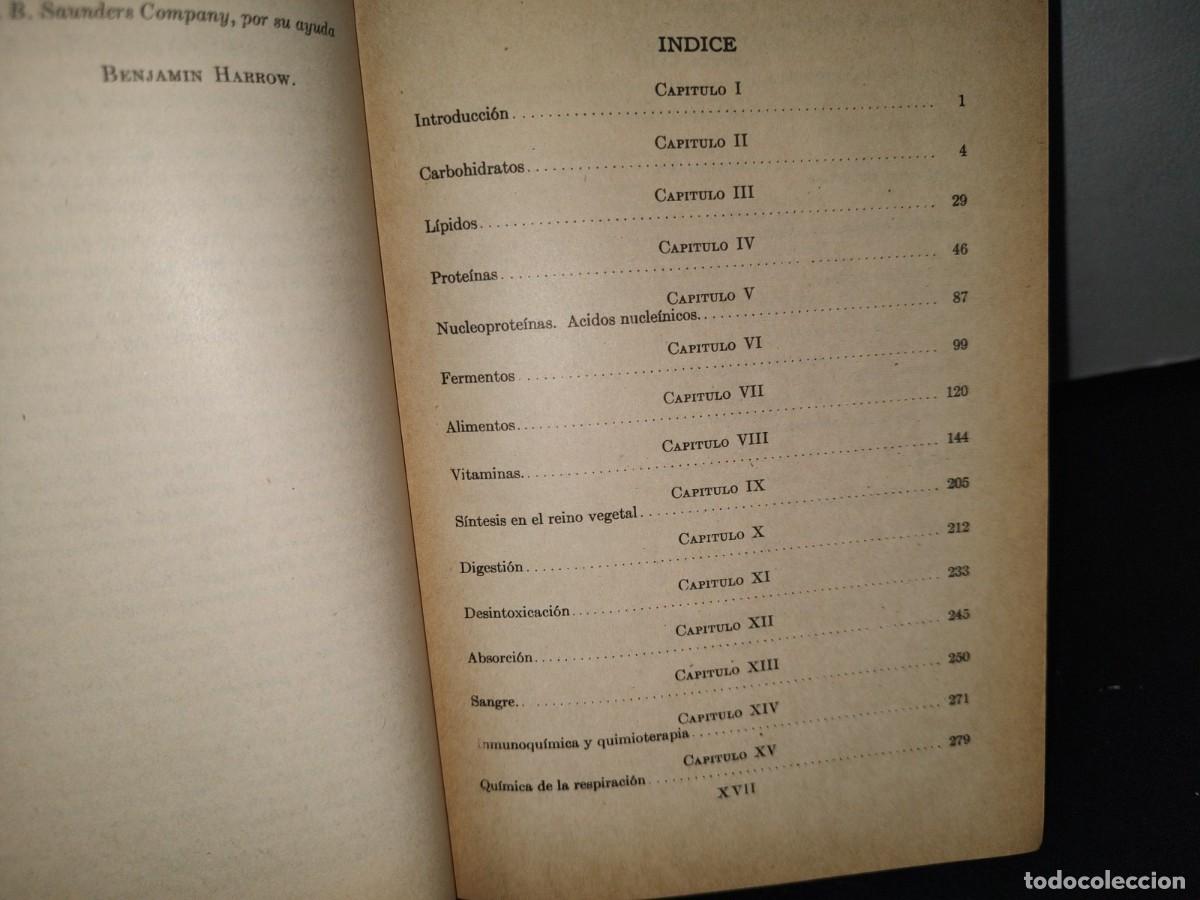 Libros de segunda mano de ciencias: 13- TRATADO DE BIOQU&Iacute;MICA - BENJAMIN HARROW - 1950 - Foto 6