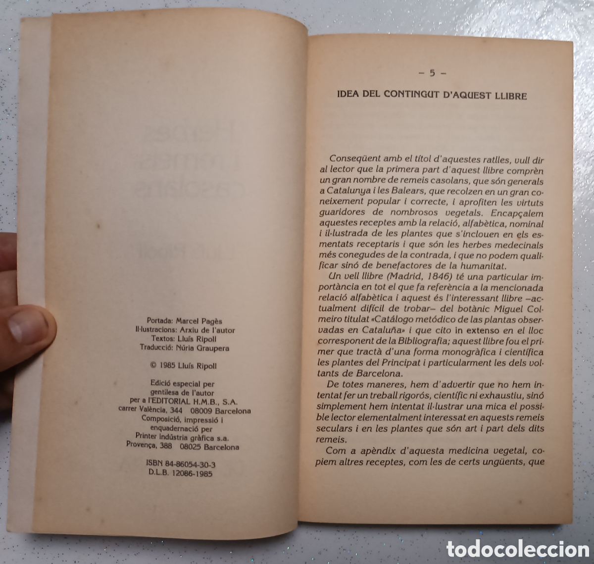Libros de segunda mano: LLibre herbes i remeis casolans . Lluis Ripoll. Catal&agrave; - Foto 4