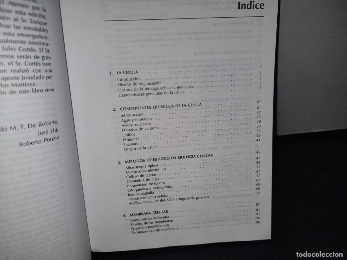 Libros de segunda mano: 170- BIOLOG&Iacute;A CELULAR Y MOLECULAR DE EDUARDO D. P. DE ROBERTIS - EDITORIAL EL ATENEO - Foto 6