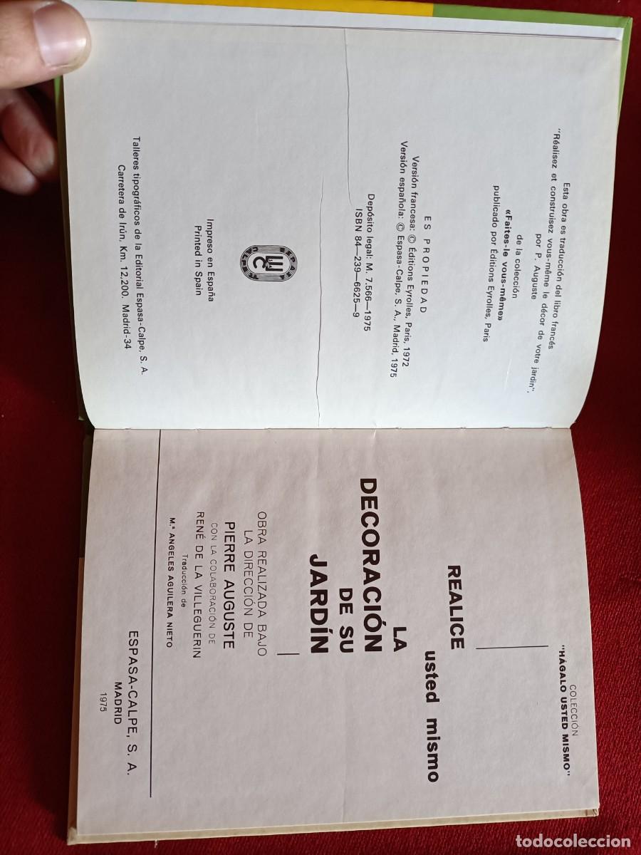 Libros de segunda mano: REALICE LA DECORACI&Oacute;N DE SU JARD&Iacute;N USTED MISMO. - Foto 2
