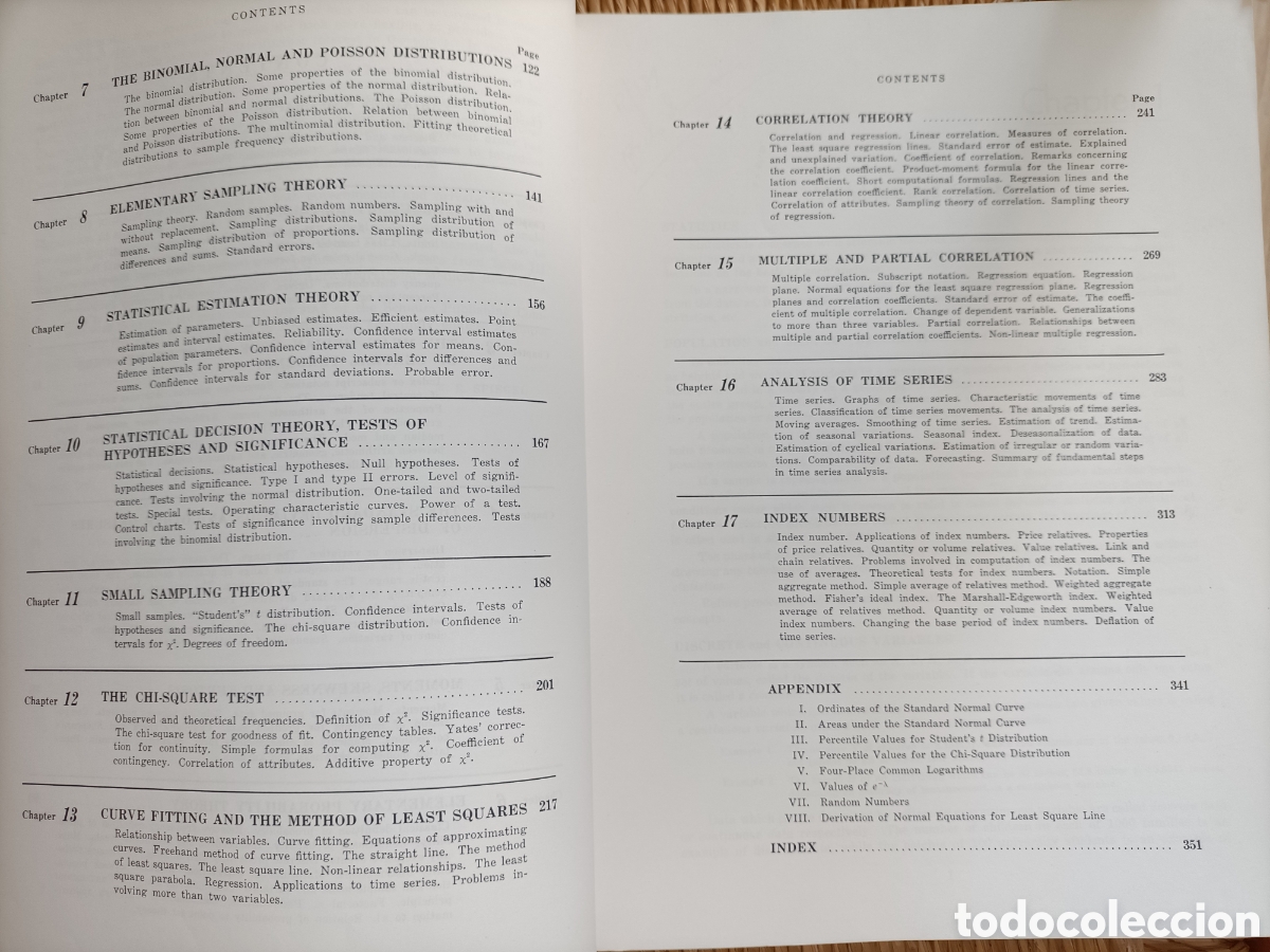 Libros de segunda mano de ciencias: Theory and problems of Statistics. 875 problemas resueltos. En ingl&eacute;s - Foto 4