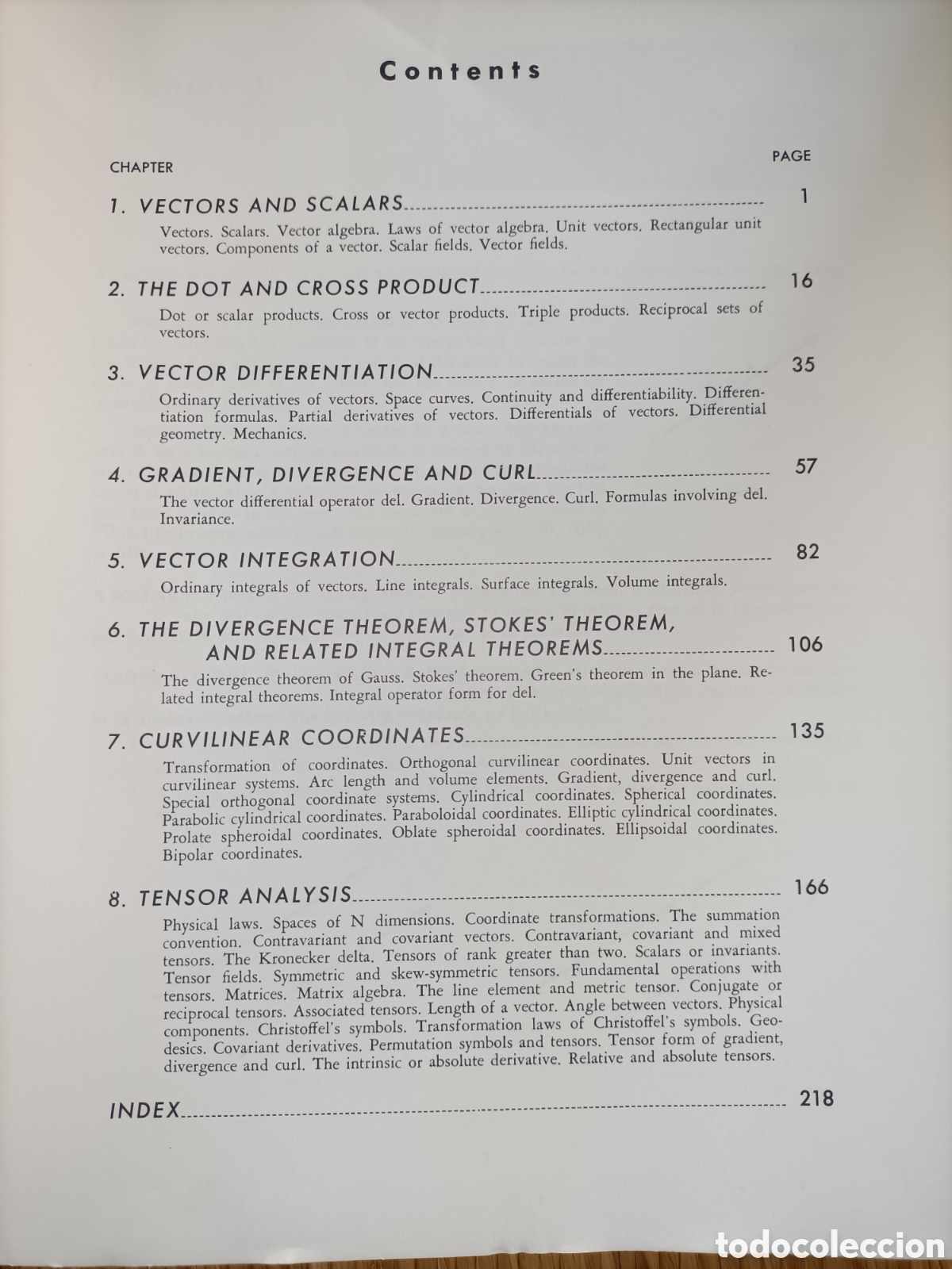 Libros de segunda mano de ciencias: Theory and problems of vector analysis. 480 problemas resueltos. En ingl&eacute;s - Foto 3
