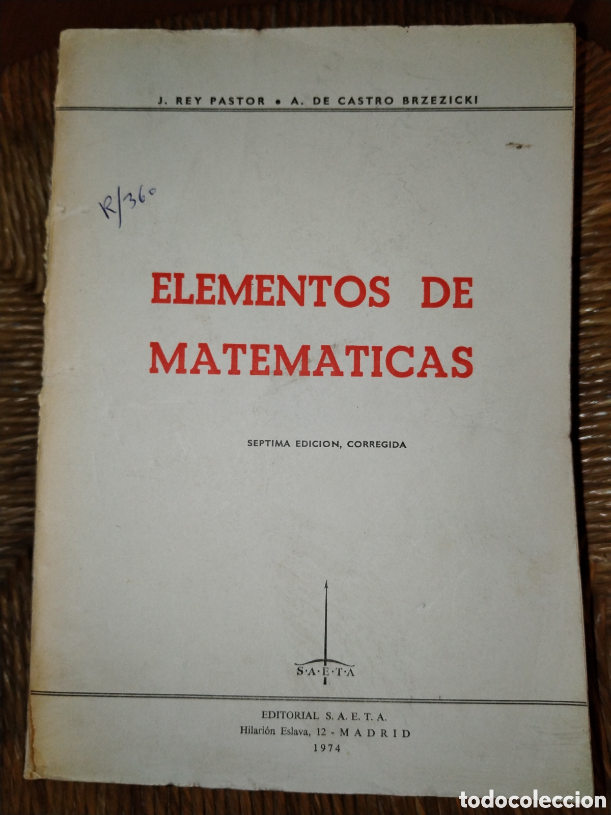 Libros de segunda mano de ciencias: Elementos de matem&aacute;ticas. Rey Pastor. De Castro Brzezicki. 1974 - Foto 2