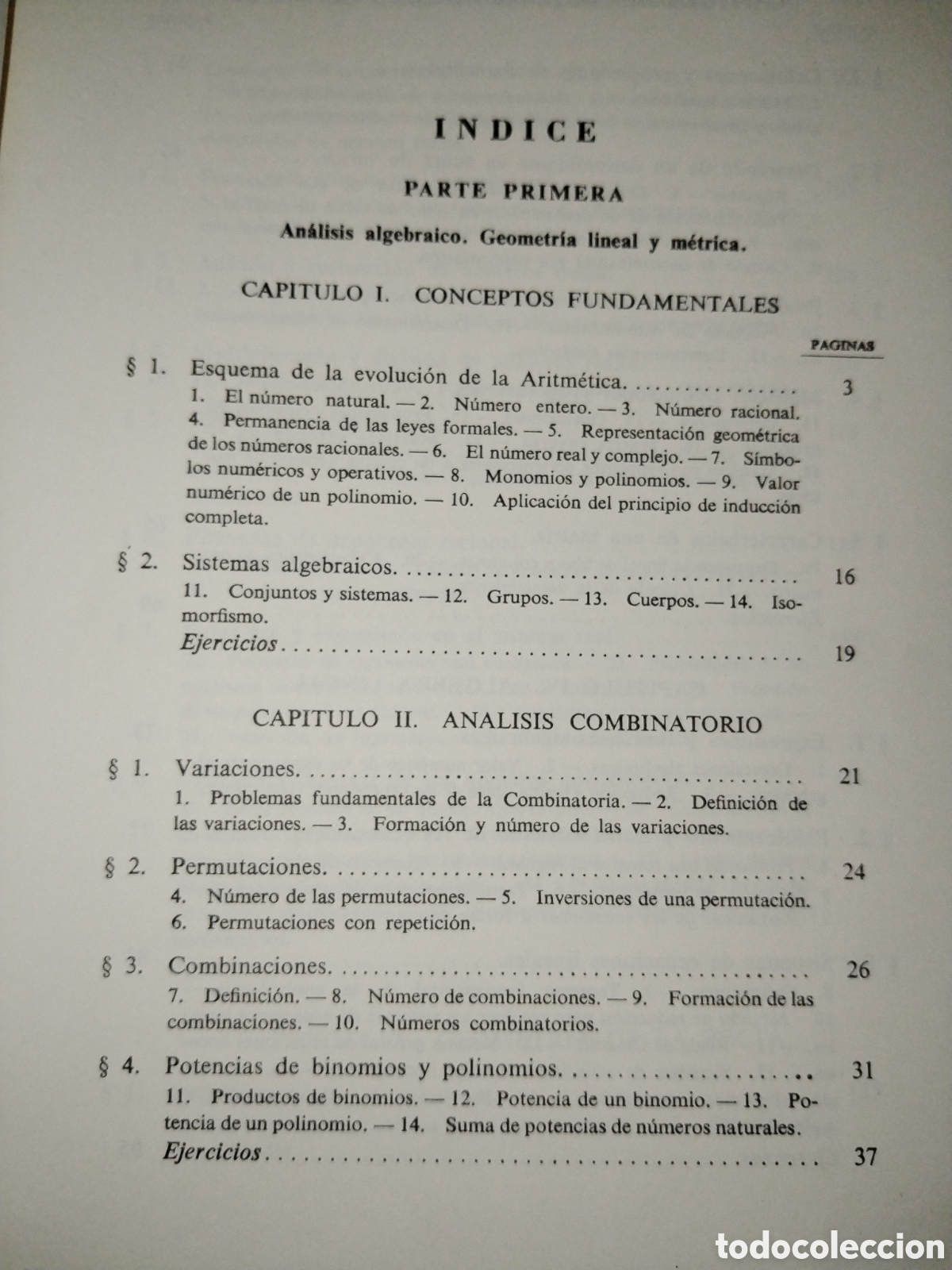 Libros de segunda mano de ciencias: Elementos de matem&aacute;ticas. Rey Pastor. De Castro Brzezicki. 1974 - Foto 4