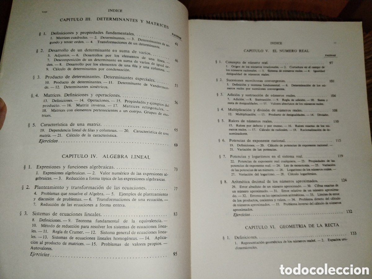 Libros de segunda mano de ciencias: Elementos de matem&aacute;ticas. Rey Pastor. De Castro Brzezicki. 1974 - Foto 5