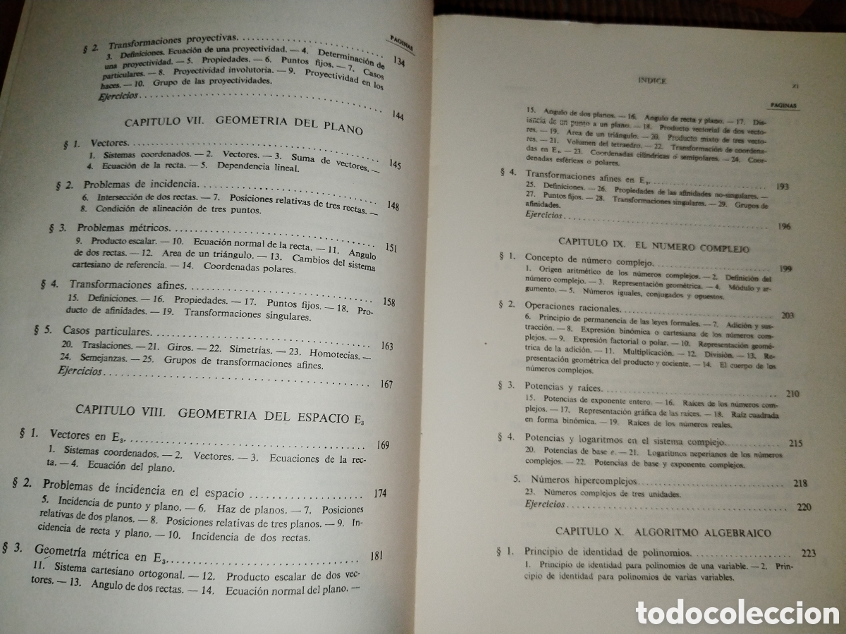 Libros de segunda mano de ciencias: Elementos de matem&aacute;ticas. Rey Pastor. De Castro Brzezicki. 1974 - Foto 6